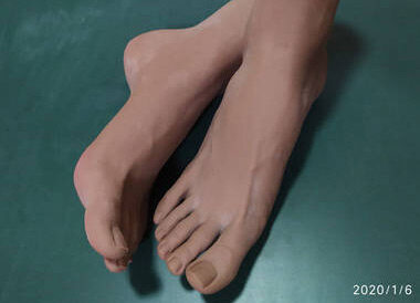 black dark skin foot