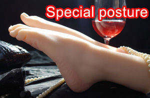 wrinkled female foot model silicone mannequin