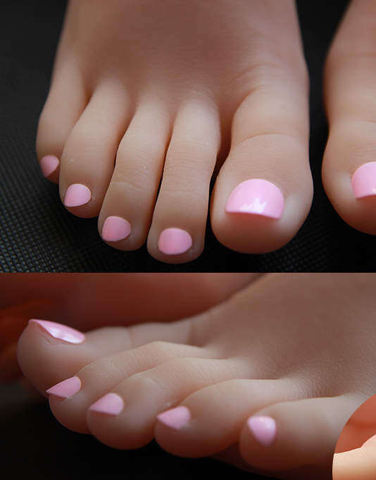 small girl feet