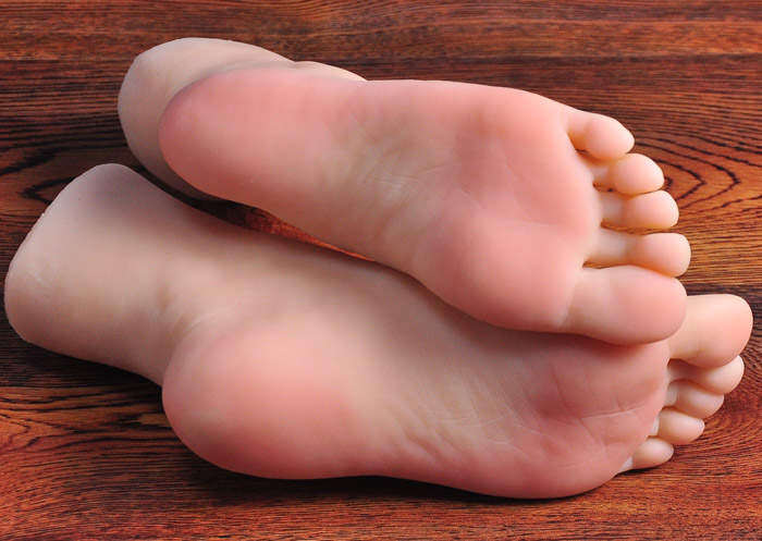 silicone lady big feet